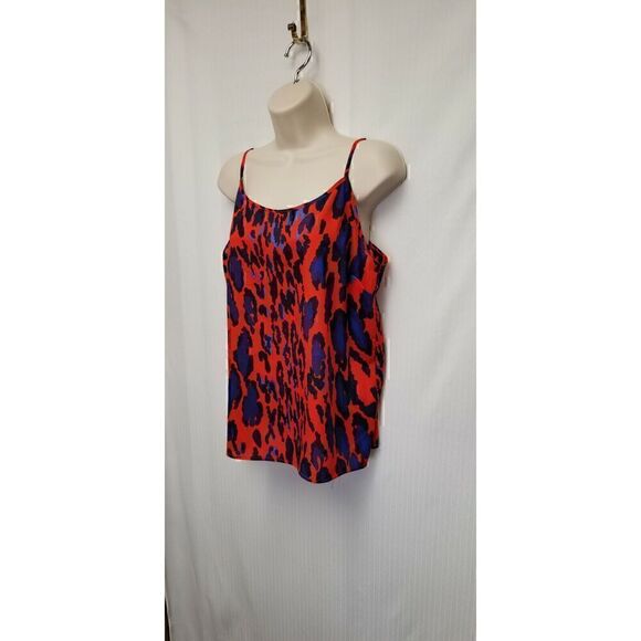 The Limited Spaghetti Strap Blouse Size Large Multicolor Red/Blue - Picture 5 of 7